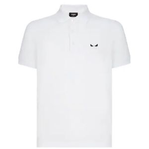 FENDI Monster Eyes Pique Polo